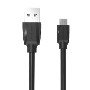 USB კაბელი VENTION VAS-A40-B025 USB2.0 A Male to Micro B Male Cable 0.25M Black