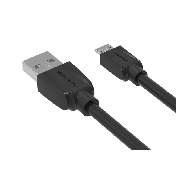 USB კაბელი VENTION VAS-A40-B025 USB2.0 A Male to Micro B Male Cable 0.25M Black