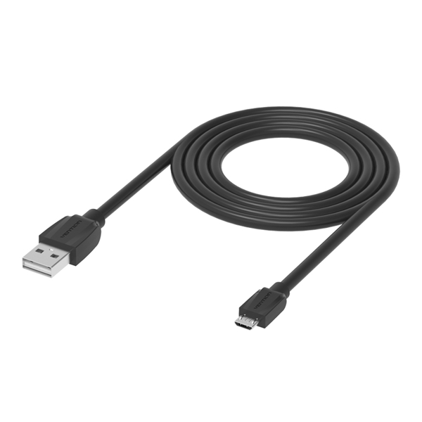 USB კაბელი VENTION VAS-A40-B025 USB2.0 A Male to Micro B Male Cable 0.25M Black