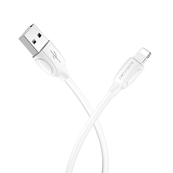 USB კაბელი BOROFONE BX19 Benefit charging data cable for Lightning 1m White