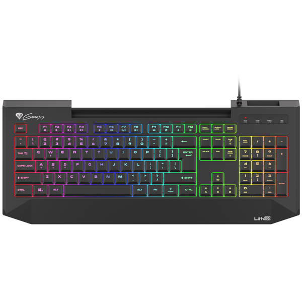 კლავიატურა Genesis Lith 400 Gaming Keyboard LITH 400 RGB Blacklight Black