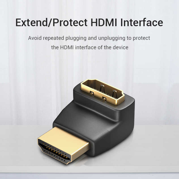 ადაპტერი VENTION AICB0 HDMI Male to Female Adapter 270 Degree