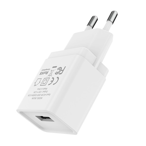 მობილურის დამტენი BOROFONE BA19A Nimble single port charger(EU) White