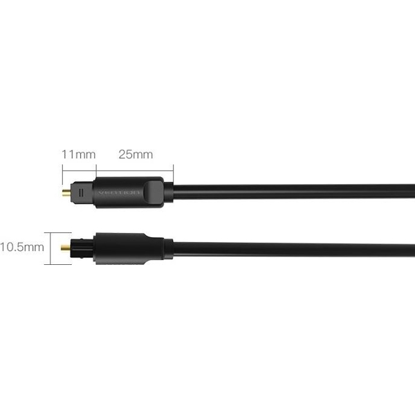 აუდიო კაბელი VENTION BAEBF Optical Fiber Audio Cable 1M Black