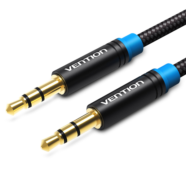 აუდიო კაბელი VENTION P350AC050-B-M 3.5mm Male to Male Audio Cable 0.5M Black