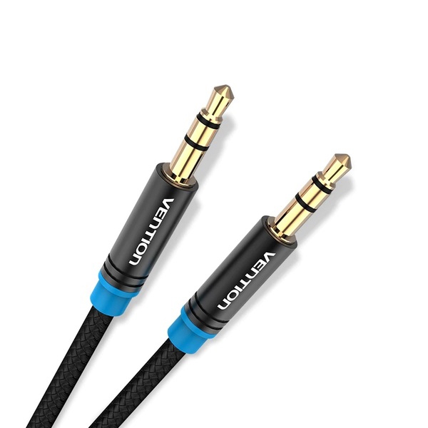 აუდიო კაბელი VENTION P350AC050-B-M 3.5mm Male to Male Audio Cable 0.5M Black