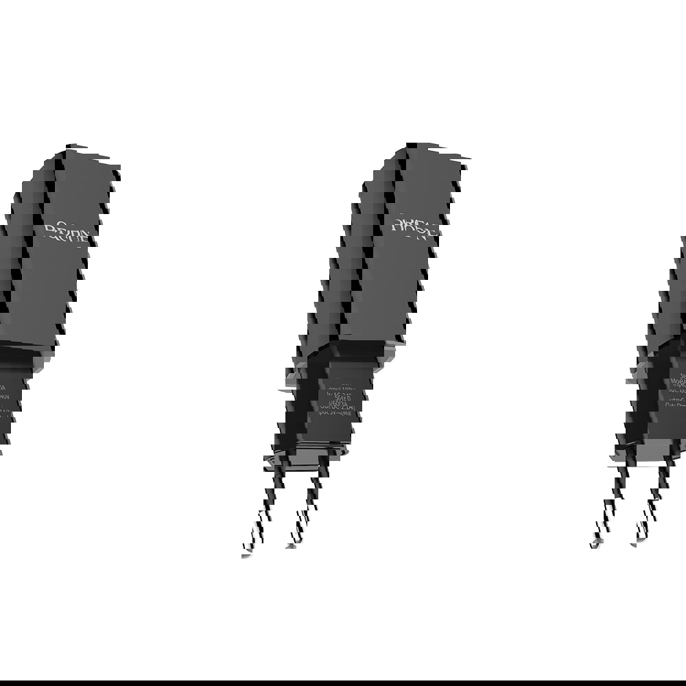 მობილურის დამტენი BOROFONE BA20A Sharp single port charger set(Lightning)(EU) Black