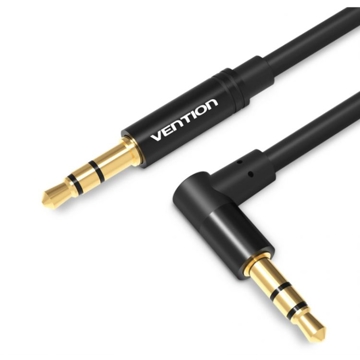 აუდიო კაბელი VENTION BAKBG-T 3.5mm Male to 90°Male Audio Cable 1.5M Black