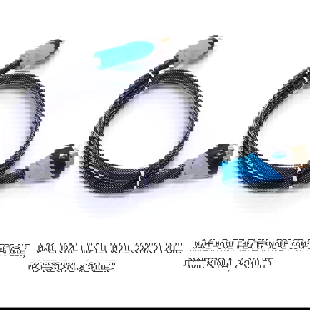 HDMI კაბელი VENTION VAA-C01-B300 Nylon Braided HDMI Cable 3M Black