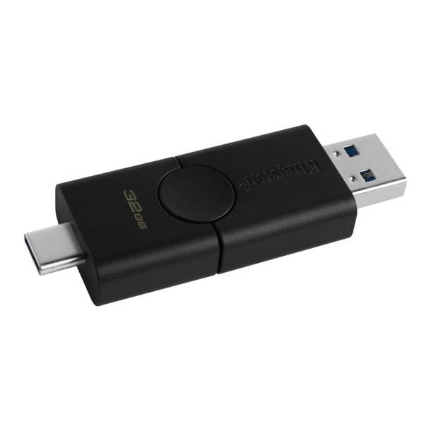 USB ფლეშ მეხსიერება Kingston DTDE/32GB 32GB USB 3.2+Type-C DT Duo Balck