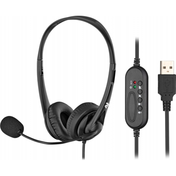 ყურსასმენი 2E 2E-CH11SU PC Headset CH11, On-Ear, USB Black