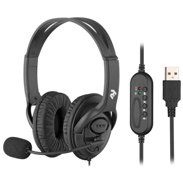 ყურსასმენი 2E 2E-CH13SU PC Headset CH13, Over-Ear, USB Black