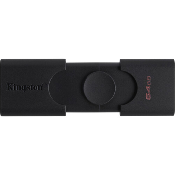 USB ფლეშ მეხსიერება Kingston 64GB USB 3.2+Type-C DT Duo Black