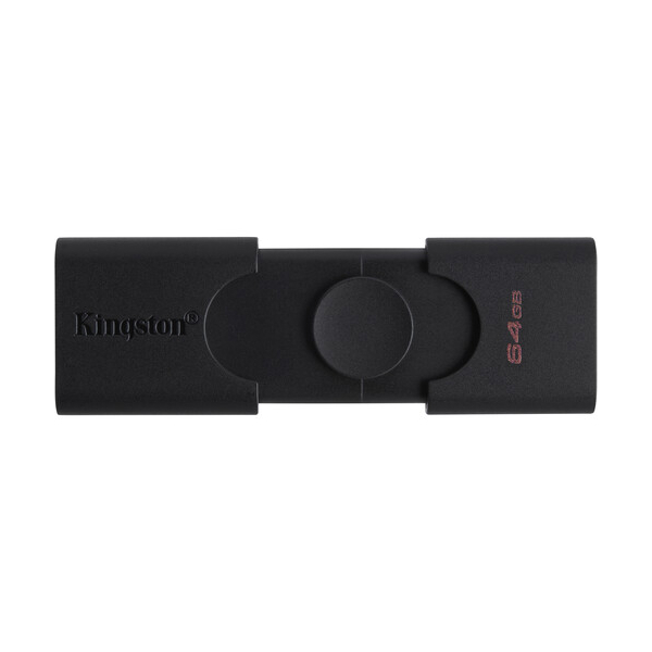 USB ფლეშ მეხსიერება Kingston 64GB USB 3.2+Type-C DT Duo Black