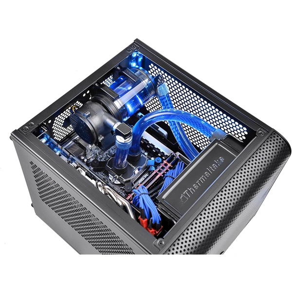 ქეისი Thermaltake CA-1B8-00S1WN-00 Core V1 SPCC Mini ITX Cube Gaming Computer Case Chassis Black