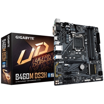 დედა დაფა GIGABYTE B460M DS3H, LGA1200, 2xDDR4, M.2, Micro atx, HDMI, DVI-D