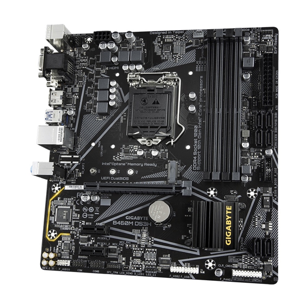 დედა დაფა GIGABYTE B460M DS3H, LGA1200, 2xDDR4, M.2, Micro atx, HDMI, DVI-D