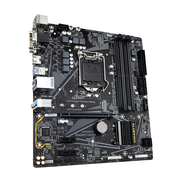 დედა დაფა GIGABYTE B460M DS3H, LGA1200, 2xDDR4, M.2, Micro atx, HDMI, DVI-D