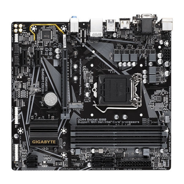 დედა დაფა GIGABYTE B460M DS3H, LGA1200, 2xDDR4, M.2, Micro atx, HDMI, DVI-D