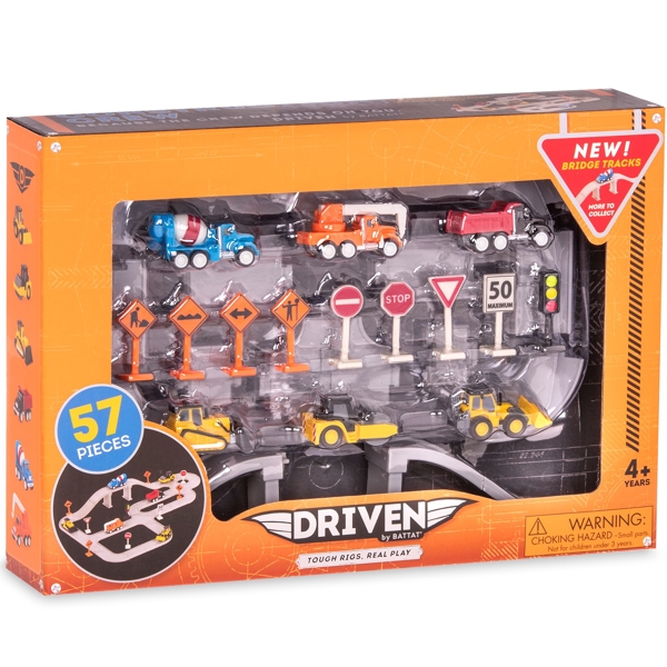 სათამაშოების ნაკრები DRIVEN Game set POCKET SERIES Construction machinery