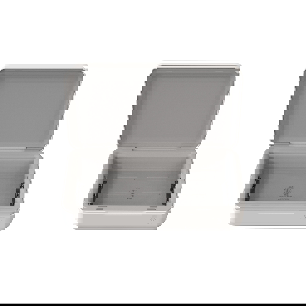 სტერილიზერი უსადენო დამტენით Samsung UV Sterilizer with Wireless Charging White (GP-TOU020SABWR)