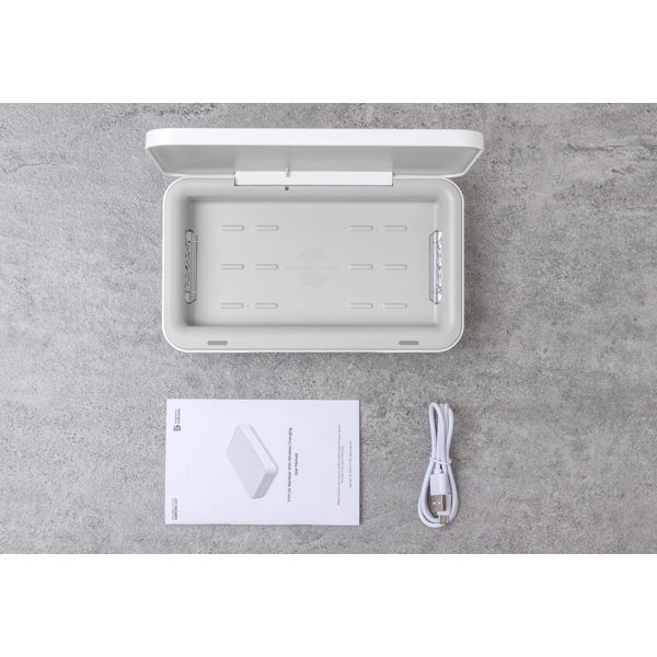 სტერილიზერი უსადენო დამტენით Samsung UV Sterilizer with Wireless Charging White (GP-TOU020SABWR)