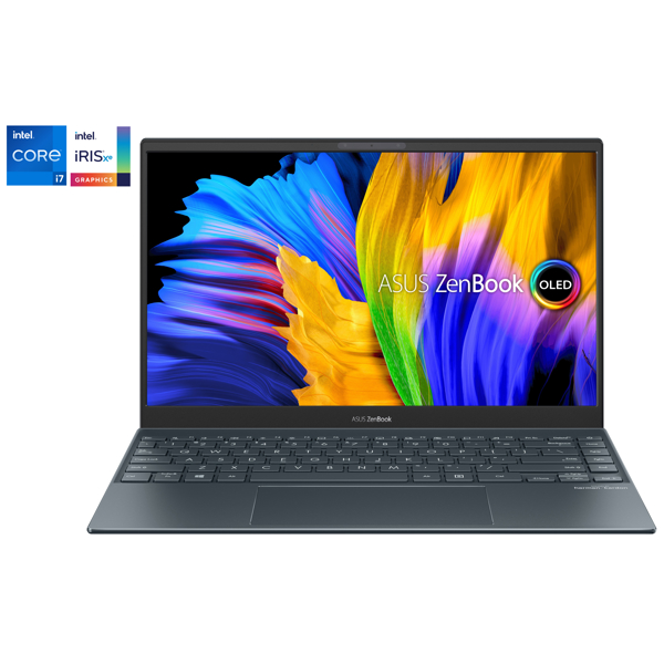 ნოუთბუქი Asus ZenBook UX325EA 13.3" OLED I7-1165G7 16GB, 512GB SSD Integrated Graphics Pine Grey