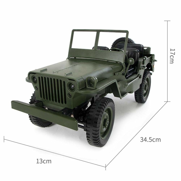 სათამაშო მანქანა JJRC Q65 4WD 2.4G High Frequency RC Off-road Car Army Green with cover