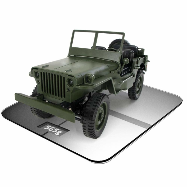 სათამაშო მანქანა JJRC Q65 4WD 2.4G High Frequency RC Off-road Car Army Green with cover