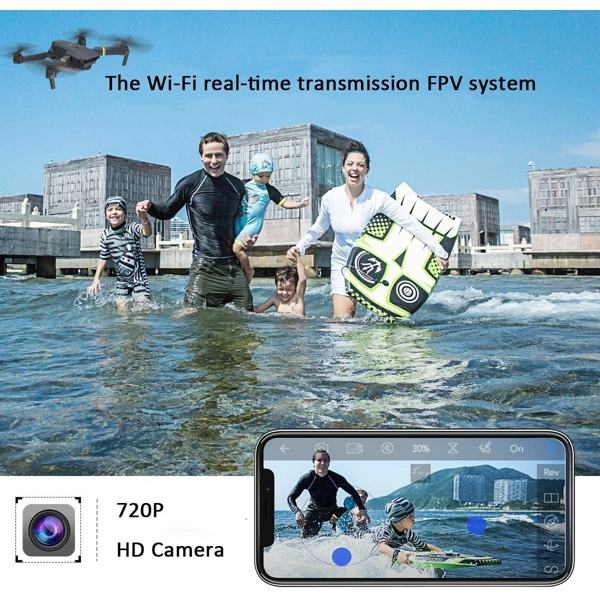 დრონი EACHINE E58 WiFi FPV 120 Wide Angle 720P HD Camera Foldable Drone Quadcopter Drone with Camera