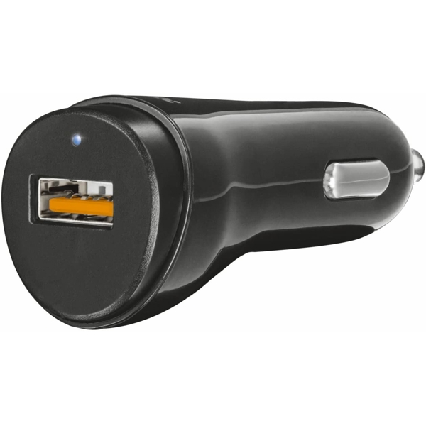 მანქანის დამტენი TRUST Ultra Fast USB Car Charger with QC3.0 and auto-detect Black