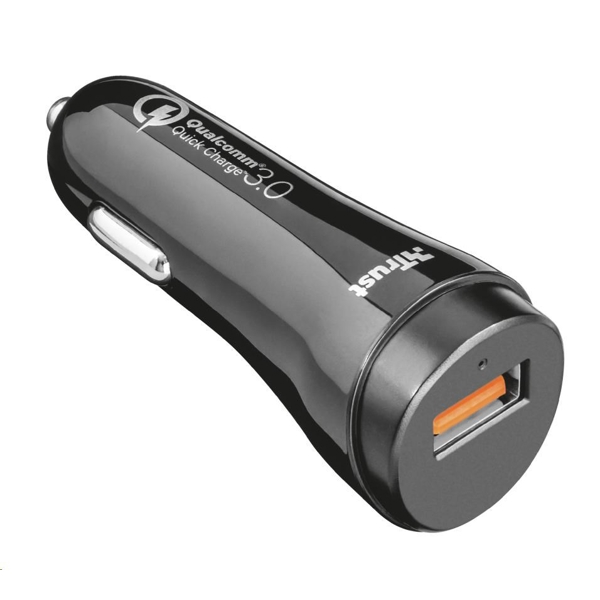 მანქანის დამტენი TRUST Ultra Fast USB Car Charger with QC3.0 and auto-detect Black