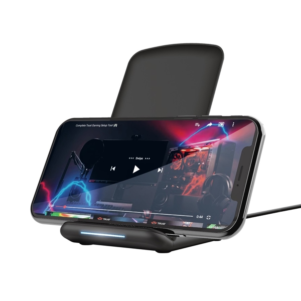 მობილურის დამტენი Trust Primo10 QI Wireless Fast-charging Desk Stand Black