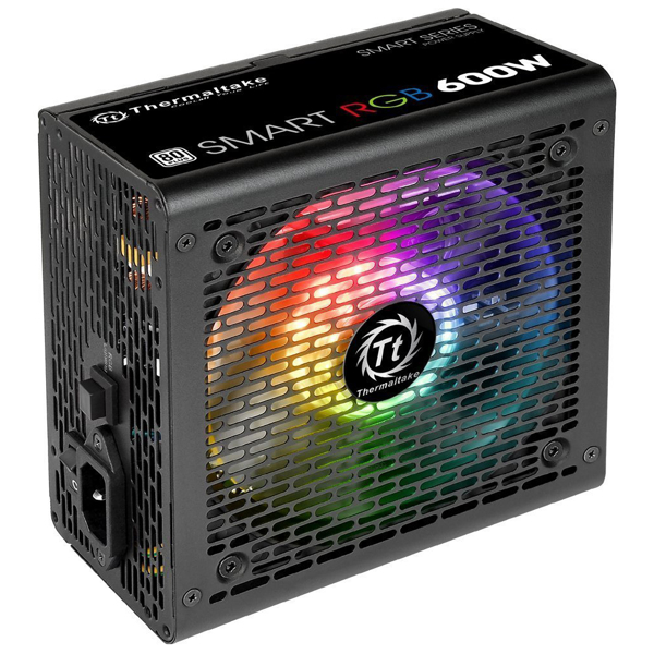 კვების ბლოკი Thermaltake Smart RGB 600W 80 Plus Sleeved Cables Black