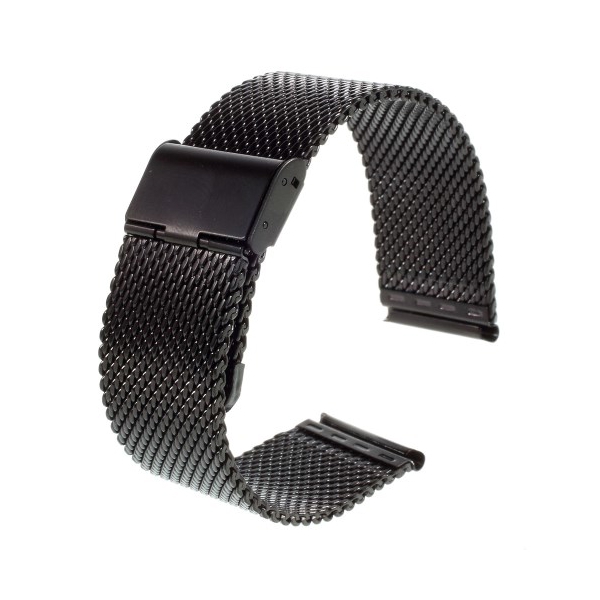 სმარტ საათის სამაჯური Metal Woven Strap for Apple Watch Series 6, SE, 5, 4 (44mm)/Series 1,2,3 (42mm) Black