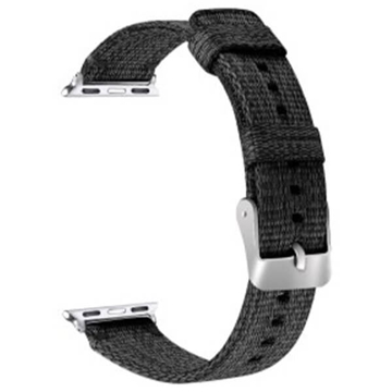 სმარტ საათის სამაჯური Nylon Woven Strap for Apple Watch Series 6, SE, 5, 4 (40mm)/Series 1,2,3 (38mm) Black