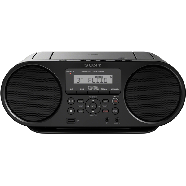 დინამიკი Sony ZS-RS60BT CD Boombox, 4 W, Bluetooth Black