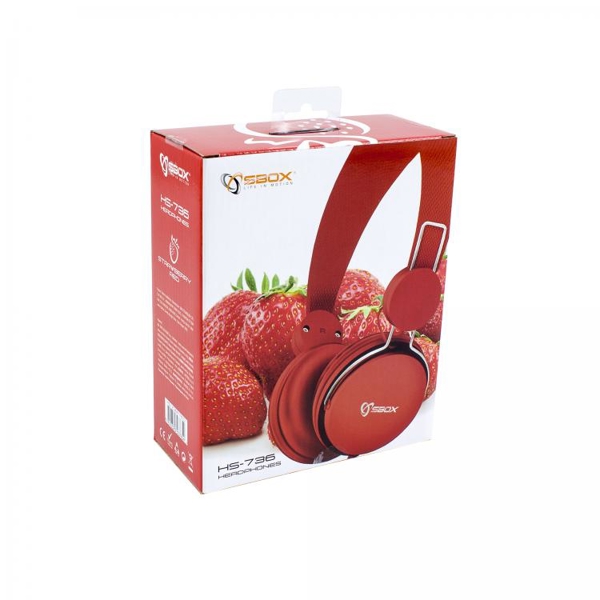 ყურსასმენი SBOX HS-736 Headphones Red