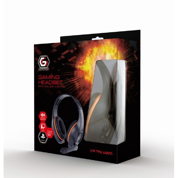 ყურსასმენი Gembird GHS-05-O Over-ear headphones Black/Orange