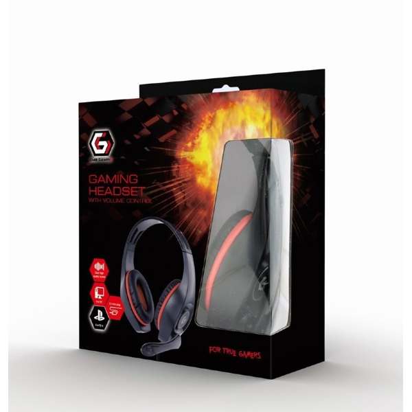 ყურსასმენი Gembird GHS-05-R Over-ear headphones Black/Red