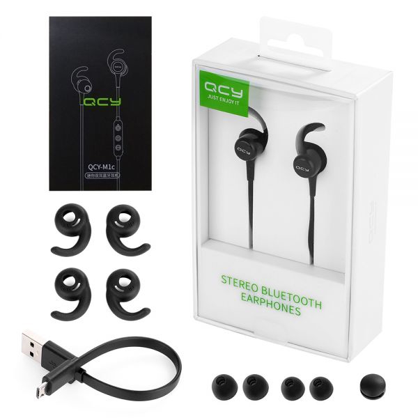 ყურსასმენი QCY M1C Wireless Bluetooth Earphones Black