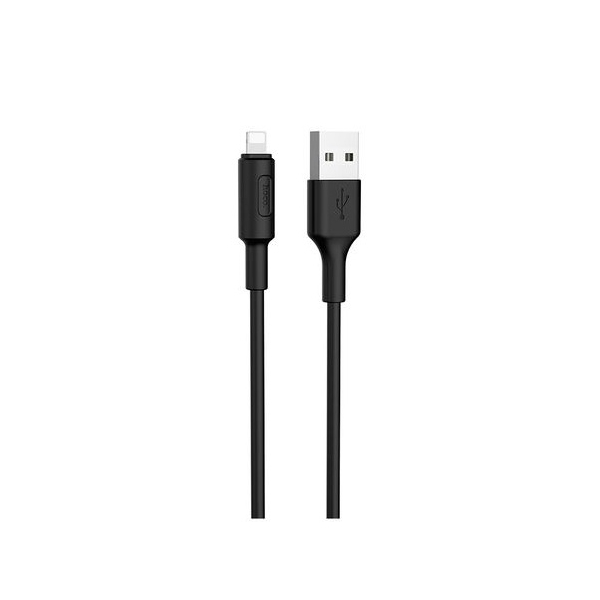 USB კაბელი Hoco X25 Soarer charging data cable for lightning Black