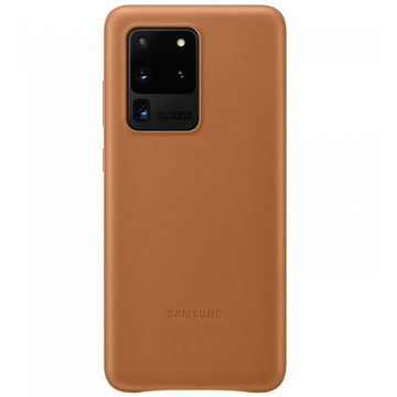 მობილურის ქეისი Samsung EF-VG988LAEGRU Galaxy S20 Ultra Leather Cover Brown