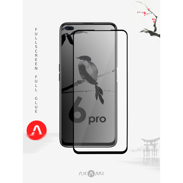 ეკრანის დამცავი AKAMI Fullscreen glass protectro full glue for Realme 6 Pro