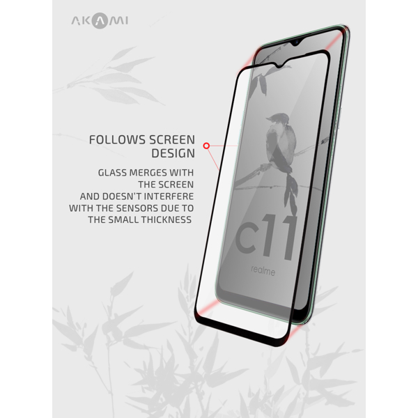 ეკრანის დამცავი AKAMI Fullscreen Glass Protectror for Realme C11