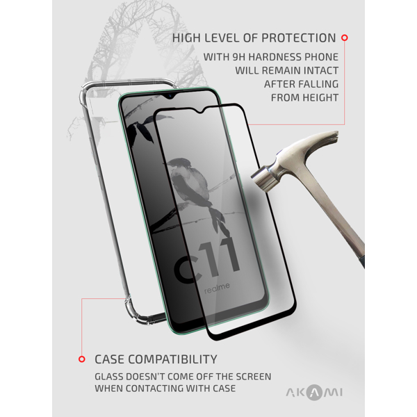 ეკრანის დამცავი AKAMI Fullscreen Glass Protectror for Realme C11