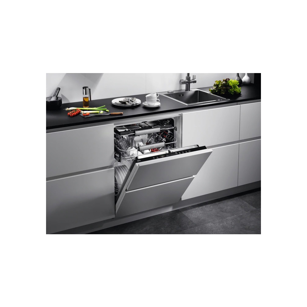 ჩასაშენებელი ჭურჭლის სარეცხი მანქანა AEG FSR83707P Built-in, Electronic / Touch, A Silver