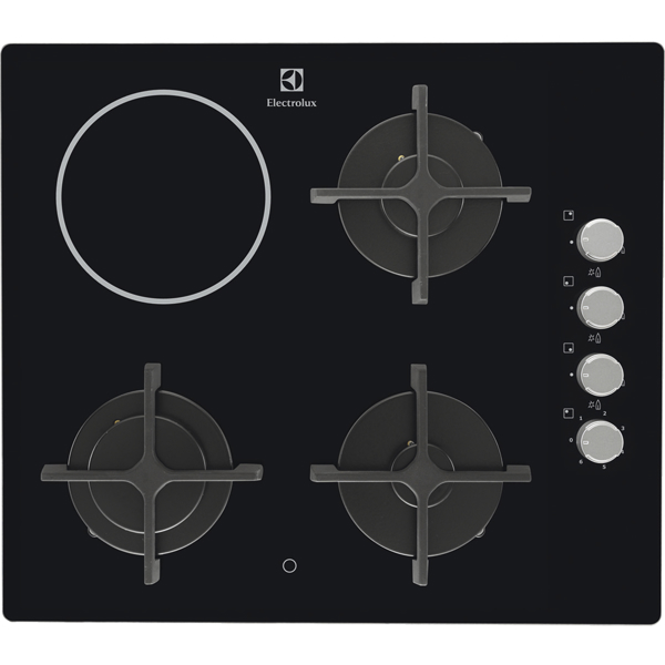 ჩასაშენებელი ქურის ზედაპირი Electrolux EGE6182NOK Hob, Built-in, Gas, Electric Black