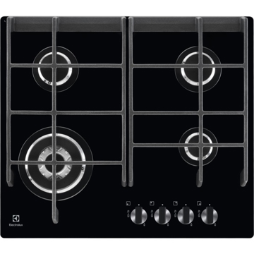 ჩასაშენებელი ქურის ზედაპირი Electrolux EGV96343YK Hob, Built-in, Mechanical, Gas Black