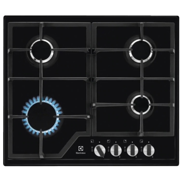 ჩასაშენებელი ქურის ზედაპირი Electrolux GPE263MB Hob, Built-in, Mechanical, Gas Black